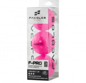 Bóng Pickleball Facolos F-Pro Advanced Hồng (Hộp 3 Quả)